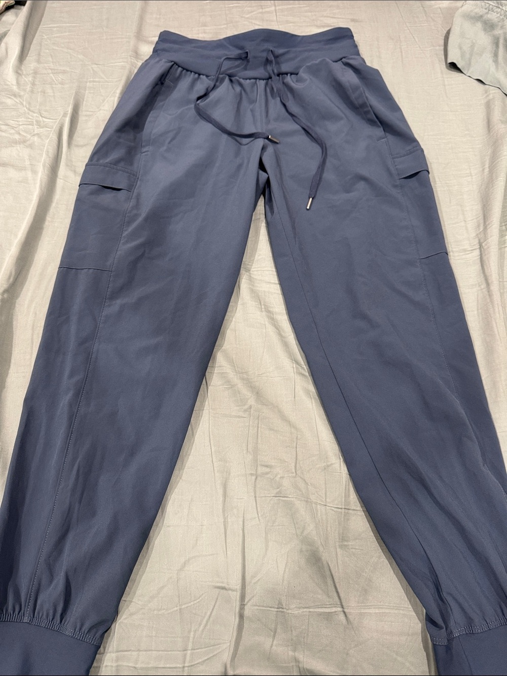 Women's Navy Drawstring Cargo Jogger Pants